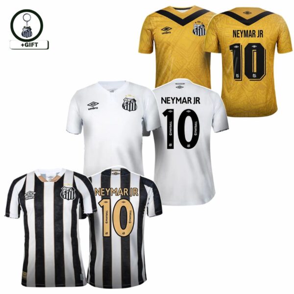 Santos Neymar JR 10 Home, Away or Third Fan Jersey 2024/25 - Imagem 1