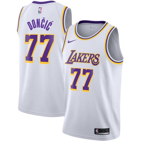 Luka Dončić Los Angeles Lakers Nike Unisex Swingman Jersey - Icon Edition - White - Imagem 1