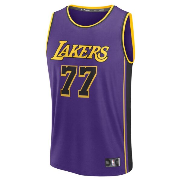 Luka Dončić Los Angeles Lakers Nike Unisex Swingman Jersey - Icon Edition - Gol, Purple, White - Imagem 6