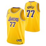 Luka Dončić Los Angeles Lakers Nike Unisex Swingman Jersey - Icon Edition - Gol, Purple, White - Imagem 2