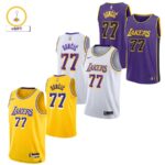 Luka Dončić Los Angeles Lakers Nike Unisex Swingman Jersey - Icon Edition - Gol, Purple, White - Imagem 10
