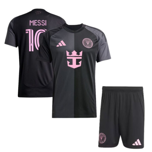 BRINDE-2025-02-17T185724.645 Kids Kit Inter Miami CF Lionel Messi 10 Away Fan Jersey 2025/26 - Imagem 1