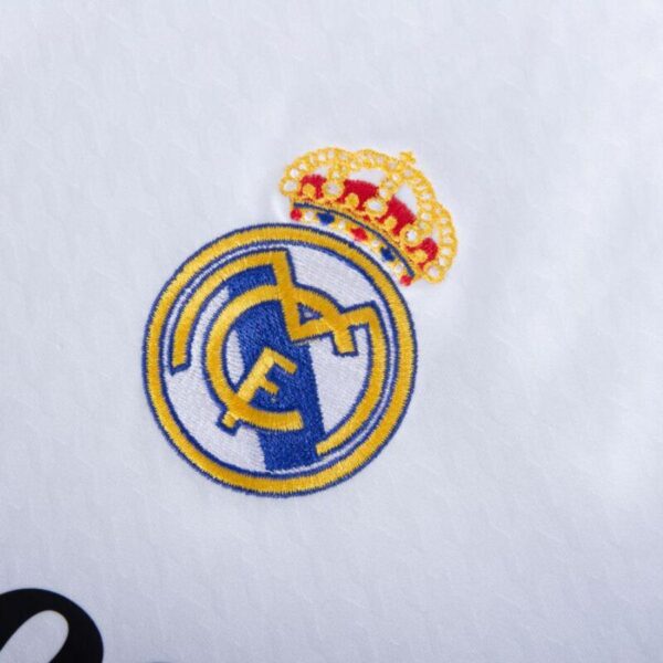 Real Madrid Home Fan Jersey 2024/25 Patches UCL UEFA Foundation (Official Printing) - Imagem 11