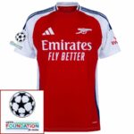 Arsenal Martinelli 11 Home Fan Jersey 2024/25 Patches UCL UEFA Foundation (Official Printing) - Imagem 2