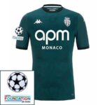 Monaco Away Fan Jersey 2024/25 Patches UCL UEFA Foundation (Official Printing)