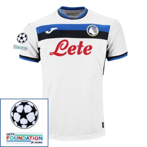 BRINDE-2025-03-04T225411.487 Atalanta Away Fan Jersey 2024/25 Patches UCL UEFA Foundation (Official Printing) - Imagem 1