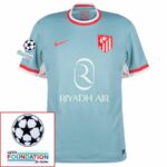 Atlético Madrid Griezmann 7 Away Fan Jersey 2024/25 Patches UCL UEFA Foundation (Official Printing) - Imagem 3