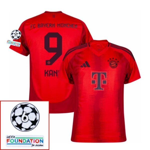 Bayern München Home Fan Jersey 2024/25 Patches UCL UEFA Foundation (Official Printing) - Imagem 3