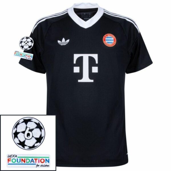 Bayern München GK 4 Fan Jersey 2024/25 Patches UCL UEFA Foundation (Official Printing) - Imagem 1