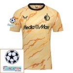Feyenoord Fourth 2024/25 Patches UCL UEFA Foundation (Official Printing)