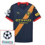 Girona Away 2024/25 Patches UCL UEFA Foundation (Official Printing)