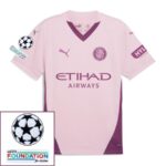 Girona Third 2024/25 Patches UCL UEFA Foundation (Official Printing)