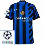 Inter Milan Lautaro 10 Home 2024/25 Patches UCL UEFA Foundation (Official Printing) - Imagem 3