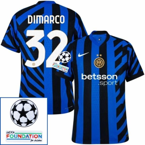 Inter Milan Home 2024/25 Patches UCL UEFA Foundation (Official Printing) - Imagem 4