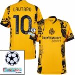 Inter Milan Lautaro 10 Third 2024/25 Patches UCL UEFA Foundation (Official Printing)