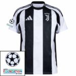Juventus Vlahovic 9 Home 2024/25 Patches UCL UEFA Foundation (Official Printing) - Imagem 3