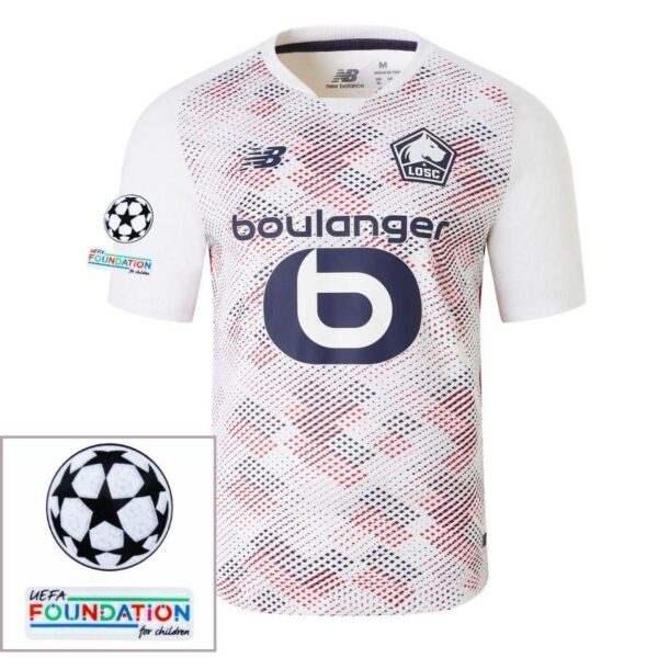 Lille Away 2024/25 Patches UCL UEFA Foundation (Official Printing) - Imagem 1