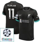 Liverpool Mohamed Salah 11 Away 2024/25 Patches UCL UEFA Foundation (Official Printing)