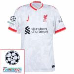 Liverpool Mohamed Salah 11 Away 2024/25 Patches UCL UEFA Foundation (Official Printing) - Imagem 3