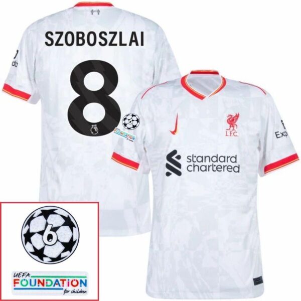 Liverpool Away 2024/25 Patches UCL UEFA Foundation (Official Printing) - Imagem 5