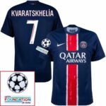 Paris Saint-Germain Fan Jersey Home 2024/25 Patches UCL UEFA Foundation (Official Printing) - Imagem 5