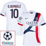Paris Saint-Germain Fan Jersey Away 2024/25 Patches UCL UEFA Foundation (Official Printing) - Imagem 10