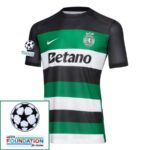 Sporting CP Fan Jersey Home 2024/25 Patches UCL UEFA Foundation (Official Printing)