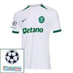 Sporting CP Fan Jersey Away 2024/25 Patches UCL UEFA Foundation (Official Printing)