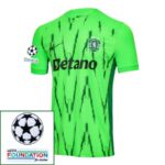 Sporting CP Fan Jersey Fourth 2024/25 Patches UCL UEFA Foundation (Official Printing)