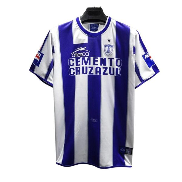 BRINDE-2025-03-19T153937.251 Pachuca Retro Home Fan Jersey 2001/02 - Imagem 1