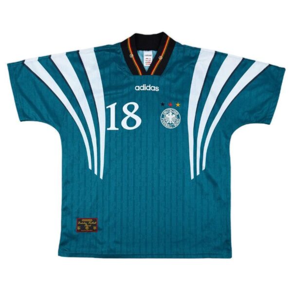 Germany Jurgen Klinsmann Retro Away 1996/97 Fan Jersey - Imagem 1