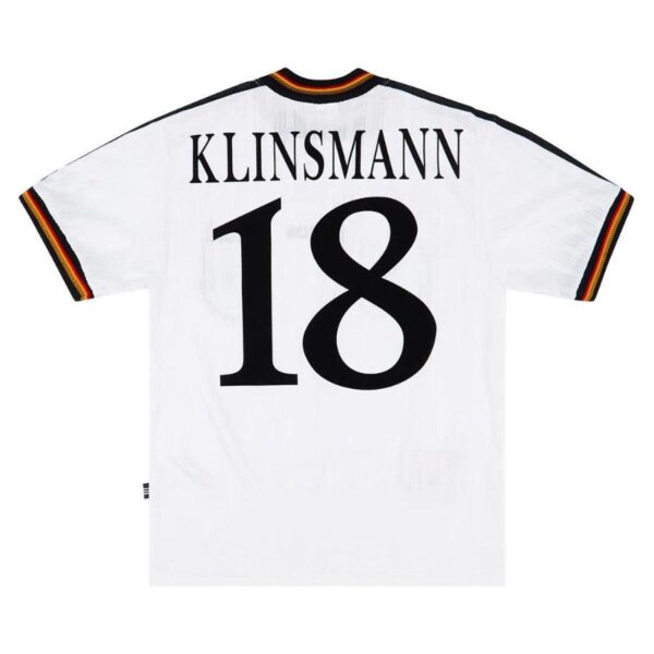 Germany Jurgen Klinsmann Retro Home 1996 Fan Jersey - Imagem 2