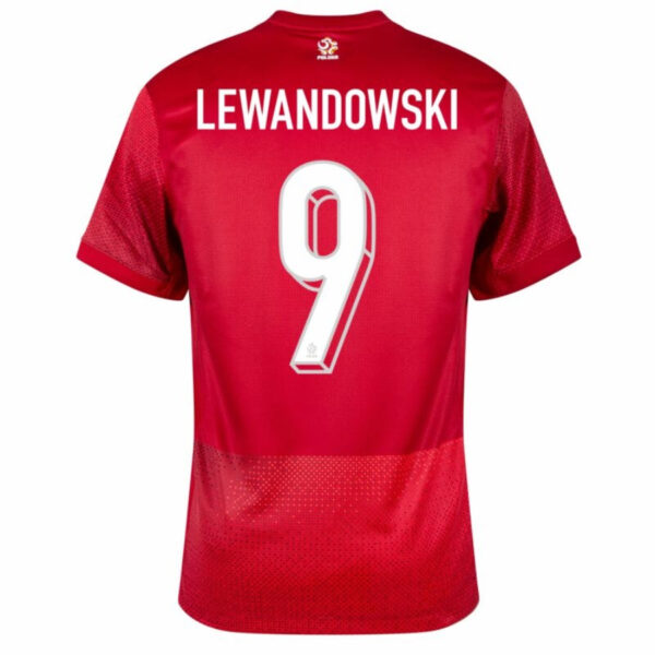 Poland Lewandowski 9 Away Fan Jersey 2024/25 - Imagem 2