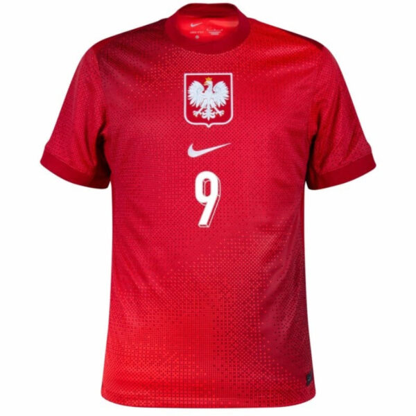 Poland Lewandowski 9 Away Fan Jersey 2024/25 - Imagem 3