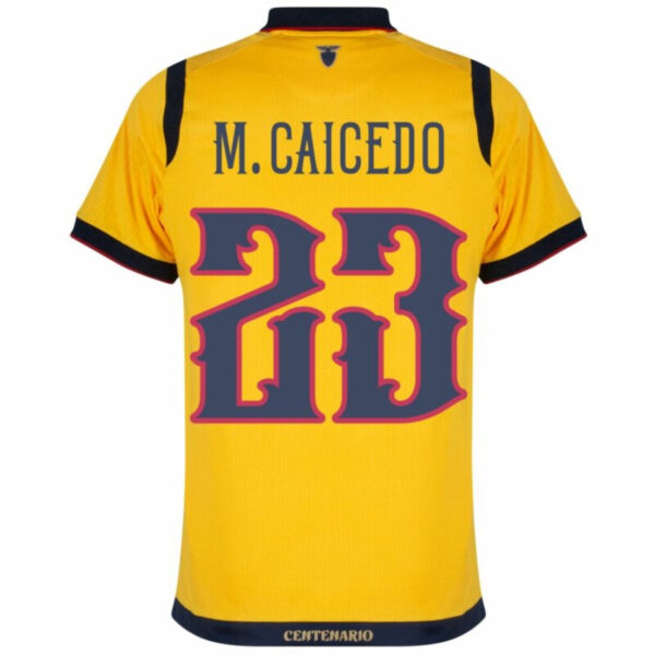 Ecuador M. Caicedo 23 Home Fan Jersey 2024/25 - Imagem 2