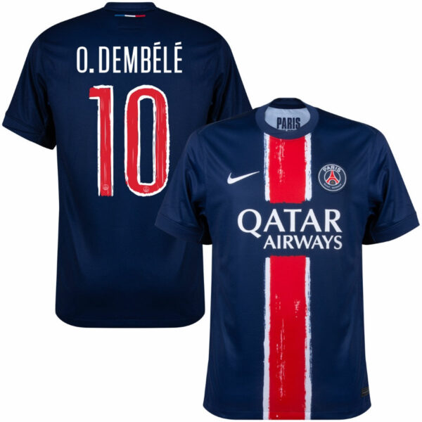 PSG O. Dembélé 10 Home Fan Jersey 2024/25 - Imagem 1