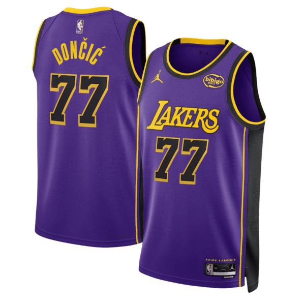 Luka Doncic 77 Los Angeles Lakers Jordan Statement Edition NBA Jersey - Imagem 1