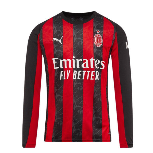 BRINDE_26_43b78783-80d0-441e-a9ca-ce6e97ebefcd Milan Home Long Sleeve Fan Jersey 2025/26 - Imagem 1