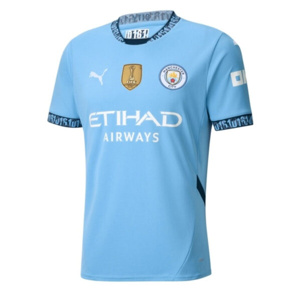 Manchester City Home Jersey 2024/25 Patch World Cup - Imagem 1