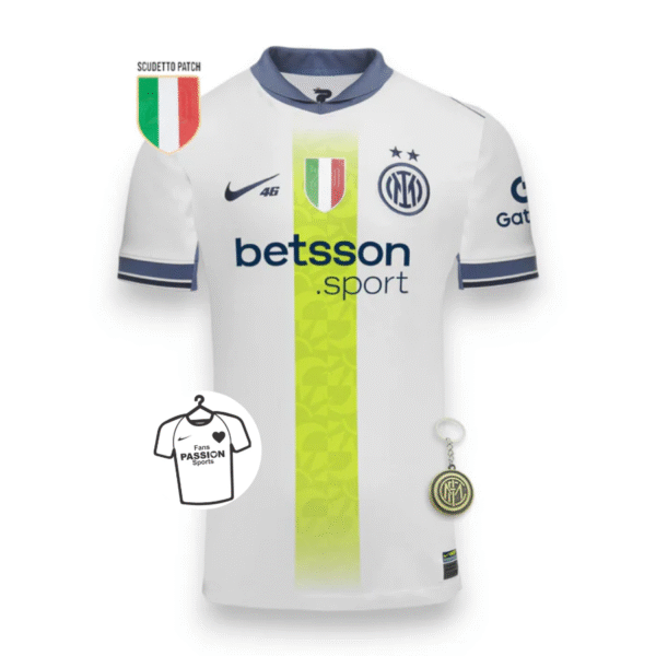 Inter Milan Rossi 46 Away Fan Jersey 2025/26 Special Edition Valentino Patch - Imagem 1