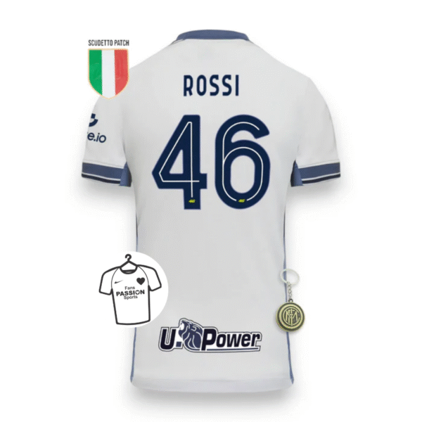 Inter Milan Rossi 46 Away Fan Jersey 2025/26 Special Edition Valentino Patch - Imagem 2