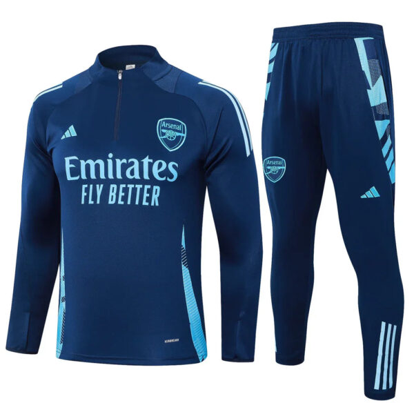 Kit Arsenal Short Zipper Training Blue - Imagem 1