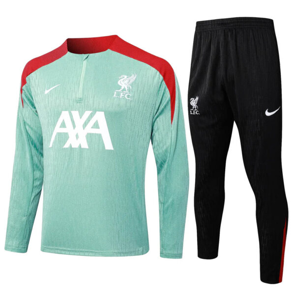 Kit Liverpool Short Zipper Training Green  2024/25 - Imagem 1