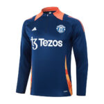 Kit Manchester United Short Zipper Training Blue 2024/25 - Imagem 3