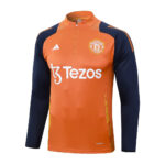 Kit Manchester United Short Zipper Training Orange and Blue - Imagem 3
