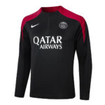 Kit Paris Saint Germain Short Zipper Training Black 2024/25 - Imagem 3
