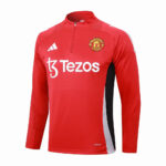 Kit Manchester United Short Zipper Training Red and Black - Imagem 3