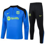 Kit Barcelona Short Zipper Training Blue 2024/25