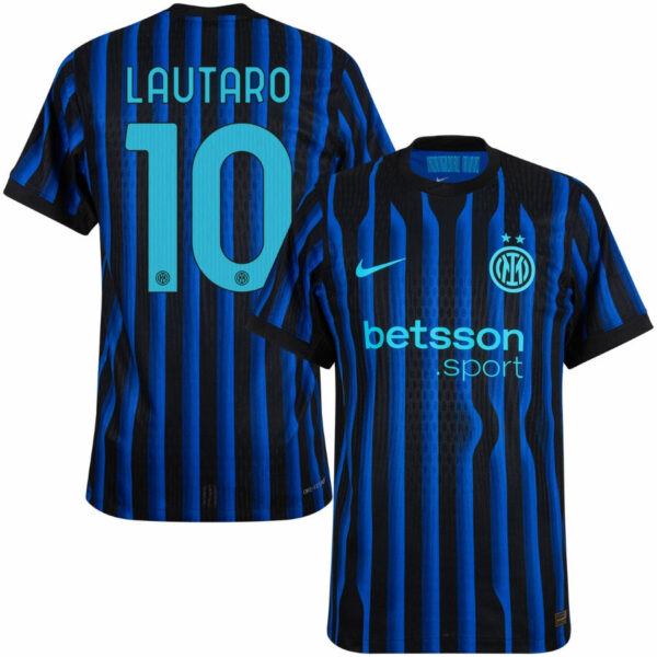 Inter Milan Home Lautaro 10 Home Fan Jersey 2025/26 - Imagem 1