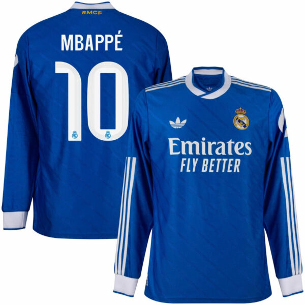 Real Madrid Third Mbappé 10 Fan Jersey Long Sleeve 2025/26 - Imagem 1